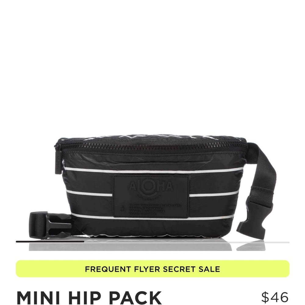 ALOHAS Sleek Black Belt Bag